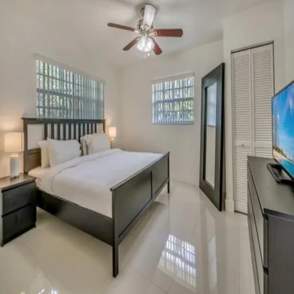 Input photo: a bedroom